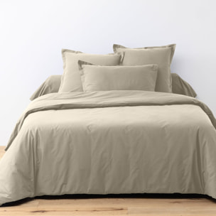 Parure Housse De Couette + 1 taie 100% Coton 57fils Latte