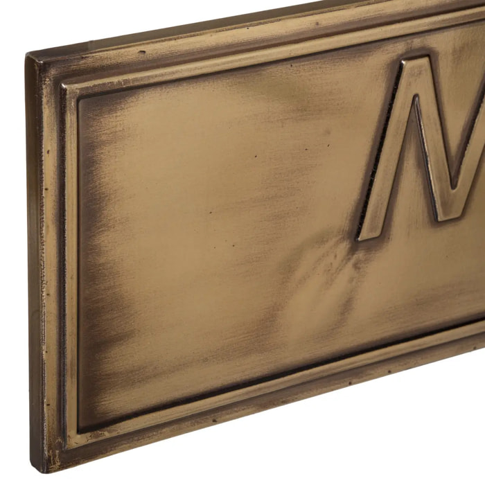 Déco murale métal embossé 99x20cm