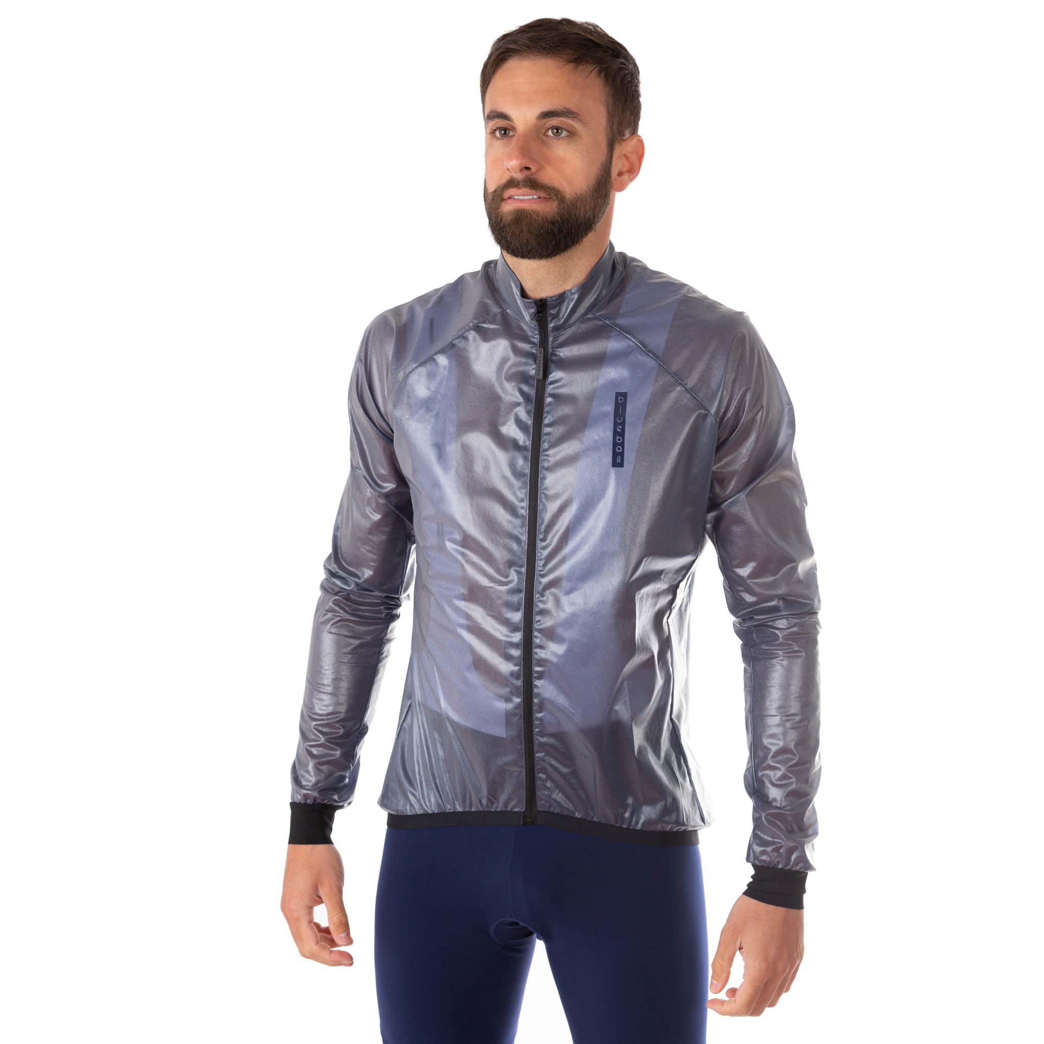 Chaqueta ciclista sin capucha transpirable, resistente al viento y a la lluvia.