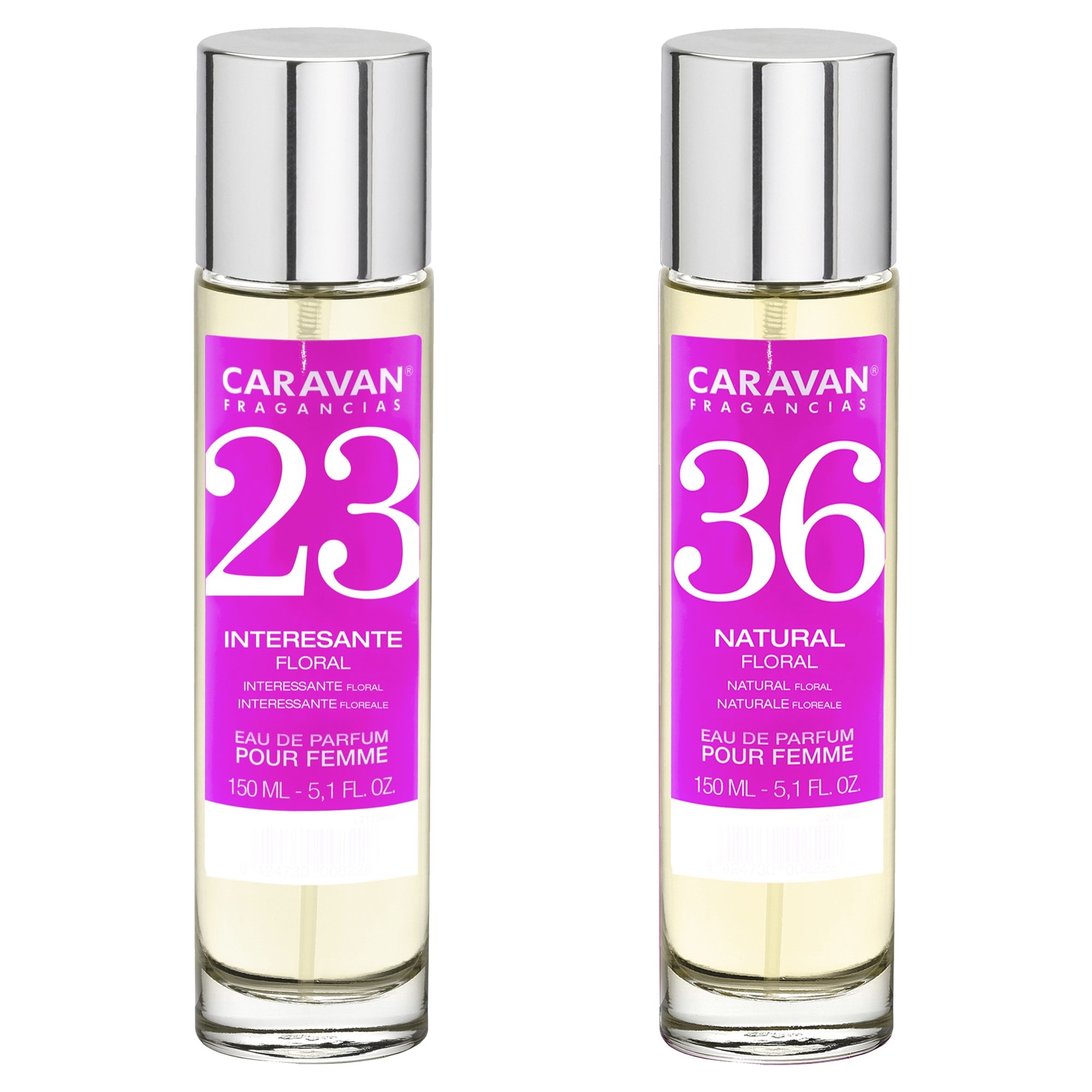 Set de 2 perfumes caravan para mujer nº36 y nº 23