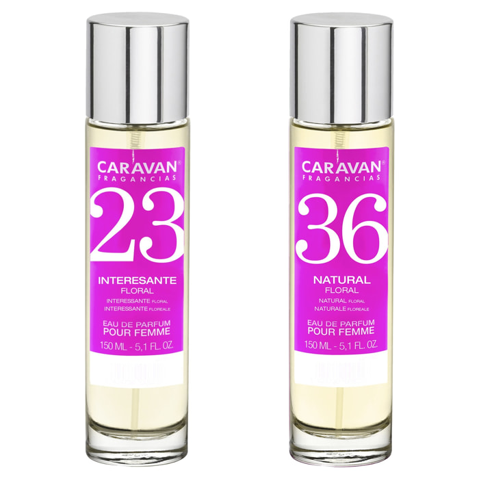 Set de 2 perfumes caravan para mujer nº36 y nº 23