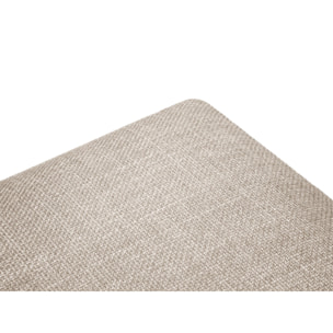 Pouf avec coffre "Yanis" en tissu structurel beige