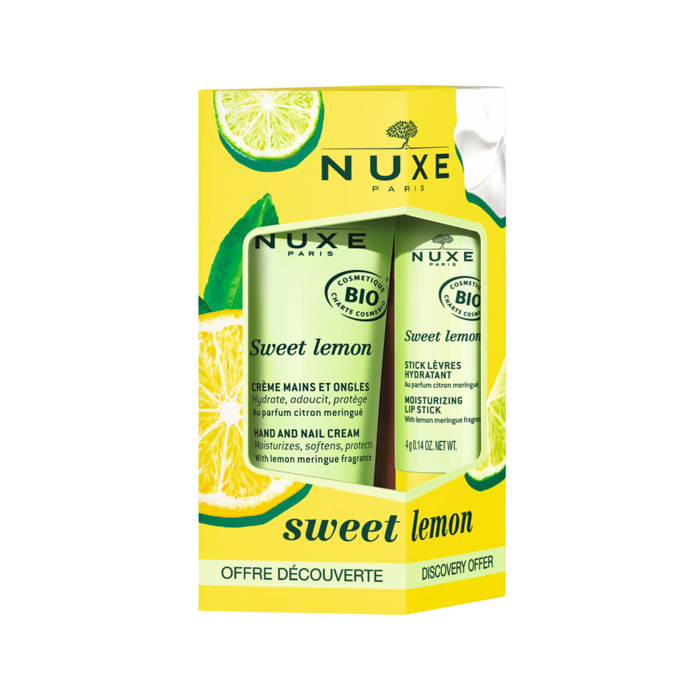 Sweet Lemon - Duo Gourmand Mains & Lèvres - Duo crème mains et stick lèvres