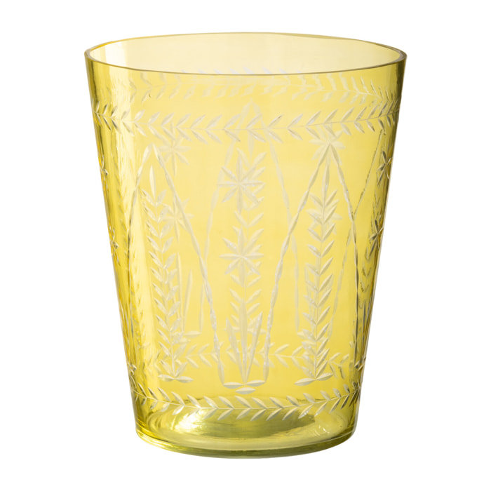 J-Line vase Tarifa - verre - jaune