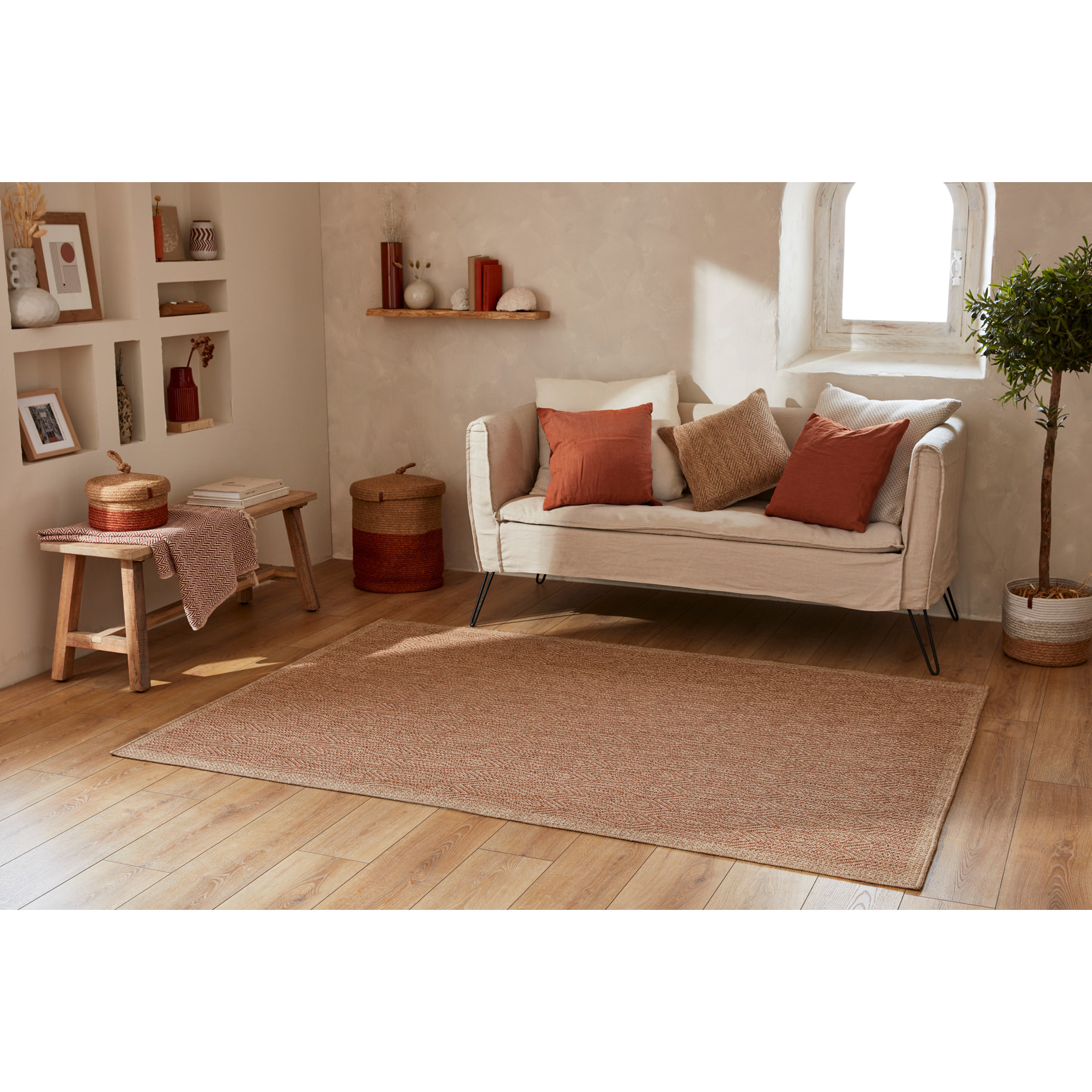 Tapis aspect jute naturel