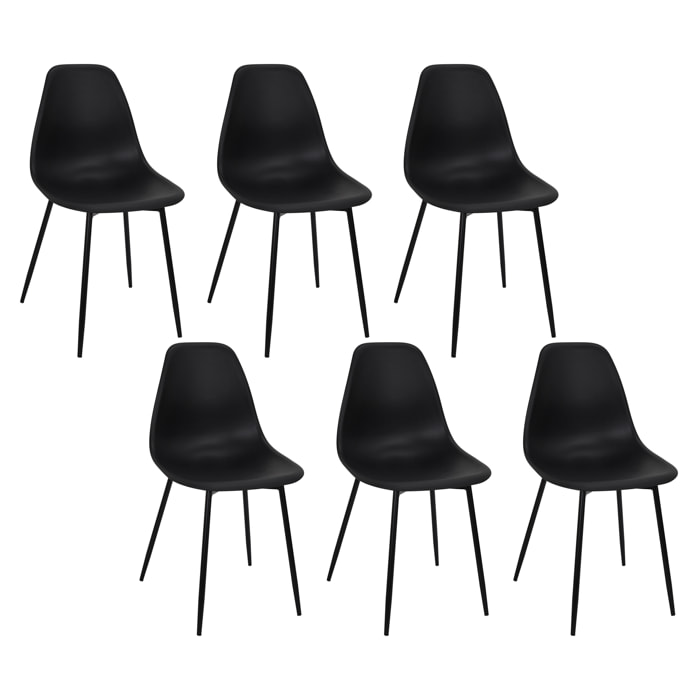 Chaise Gustav Noir - Lot De 6