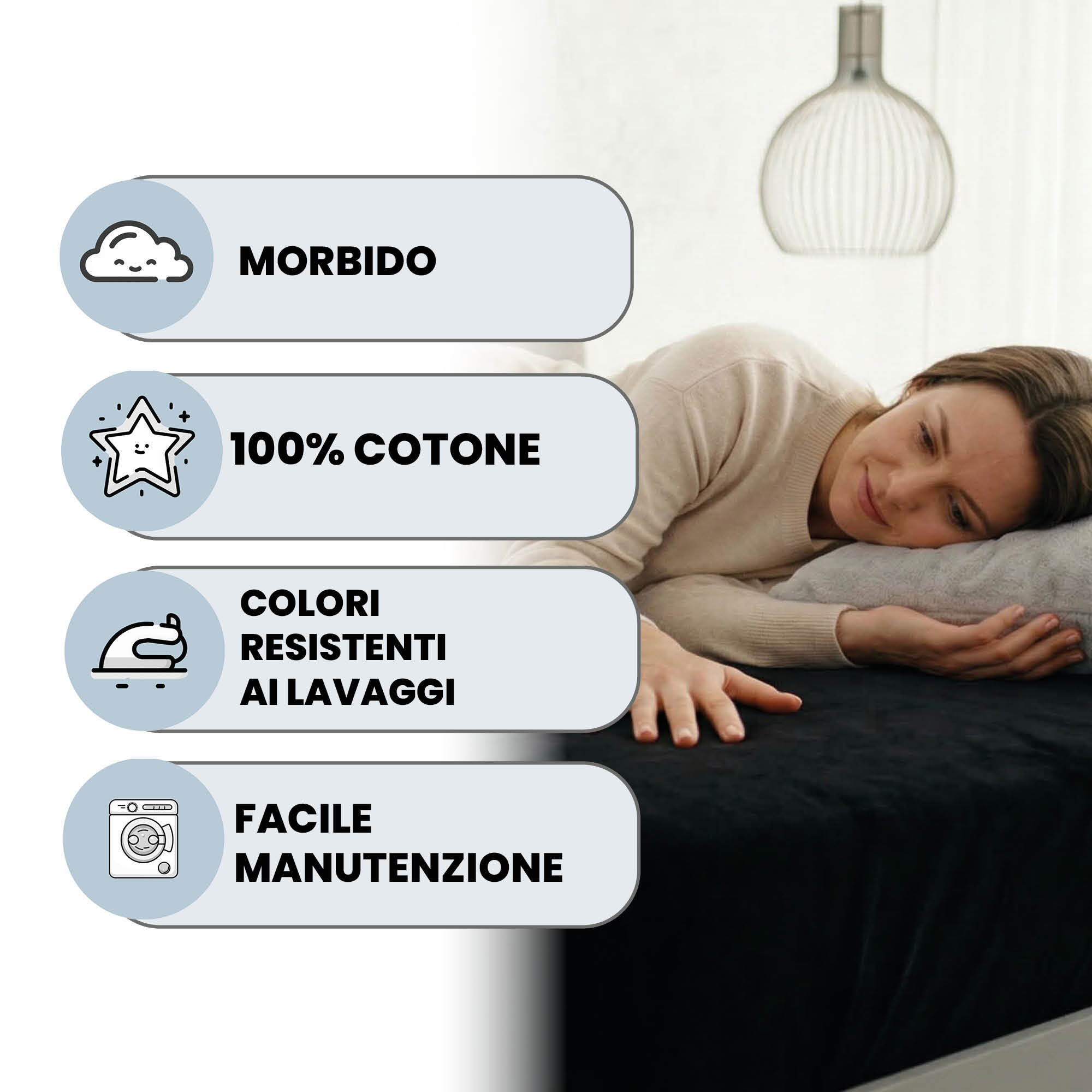 LENZUOLO SOTTO CON ANGOLI MAX COLOR, 100% COTONE MADE IN ITALY
