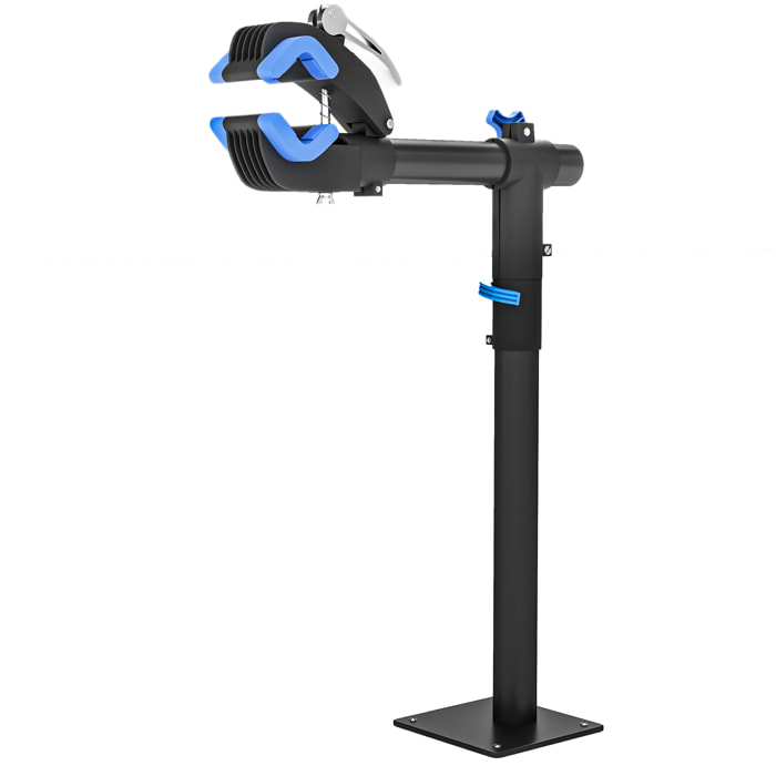 Support de réparation de vélo réglable - pied d'atelier vélo - pince pivotante 360° - charge max. 25 Kg - noir bleu