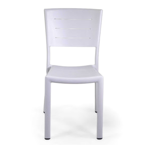 Sedia Vacchetti Delta in alluminio bianco cm45x59,5h85