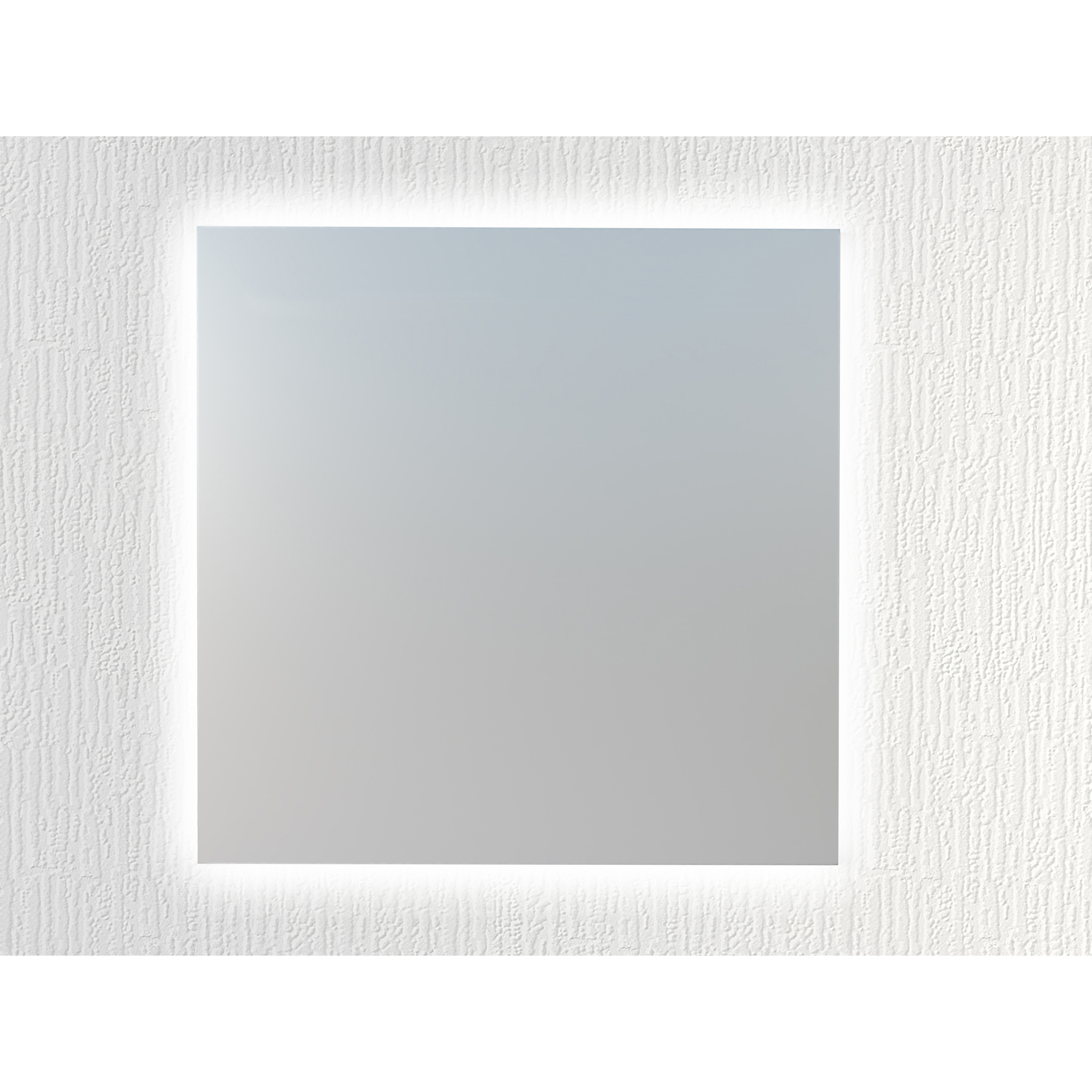 Miroir de salle de bain lumiére led périmetral Alday, 80x80cm