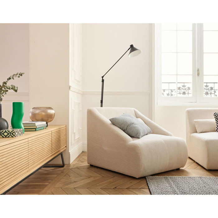 Onyx - fauteuil - en velours côtelé - Beige