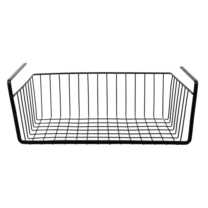 Panier Suspendu - JE CHERCHE UNE IDEE - Métal Filaire - Noir