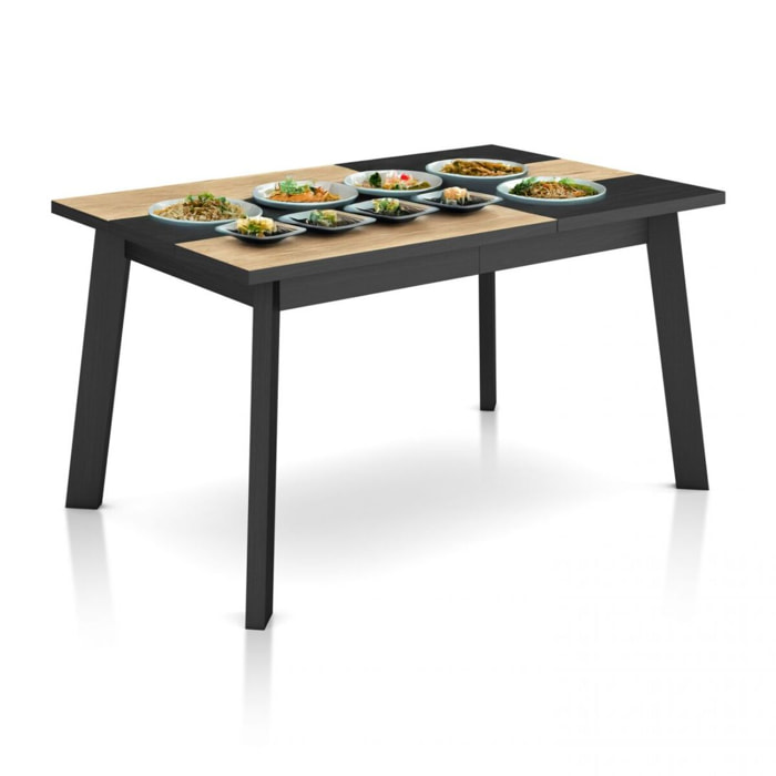 Mesa de comedor Naira 140 Negro Roble Negro