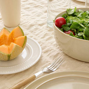 Nappe Ysel 150x250cm blanc chaud en coton