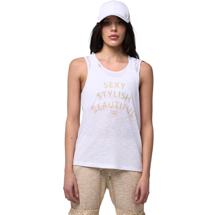 Camiseta de tirantes mujer Leone Lace