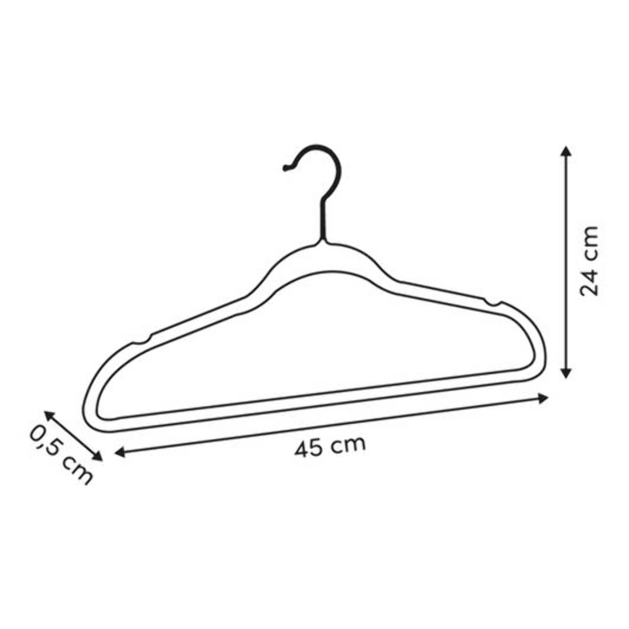 Lot de 20 cintres velours Hang'Up L.45cm