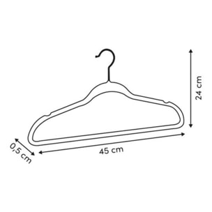 Lot de 20 cintres velours Hang'Up L.45cm