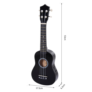 Ukelele 21 Pulgada Ukelele Soprano de Iniciación para Principiantes Cuerda Nylon