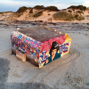 Affiche blockhaus art love Affiche sous cadre noir