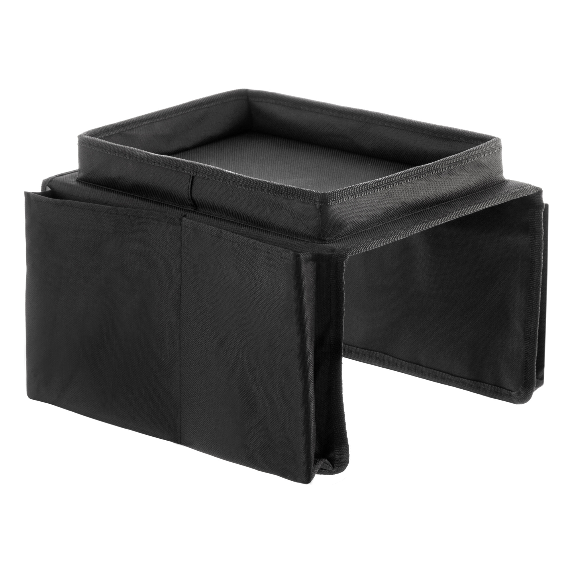 Vassoio Per Divano Con Organizzatore Di Telecomandi - Nero - 54x31x4 cm