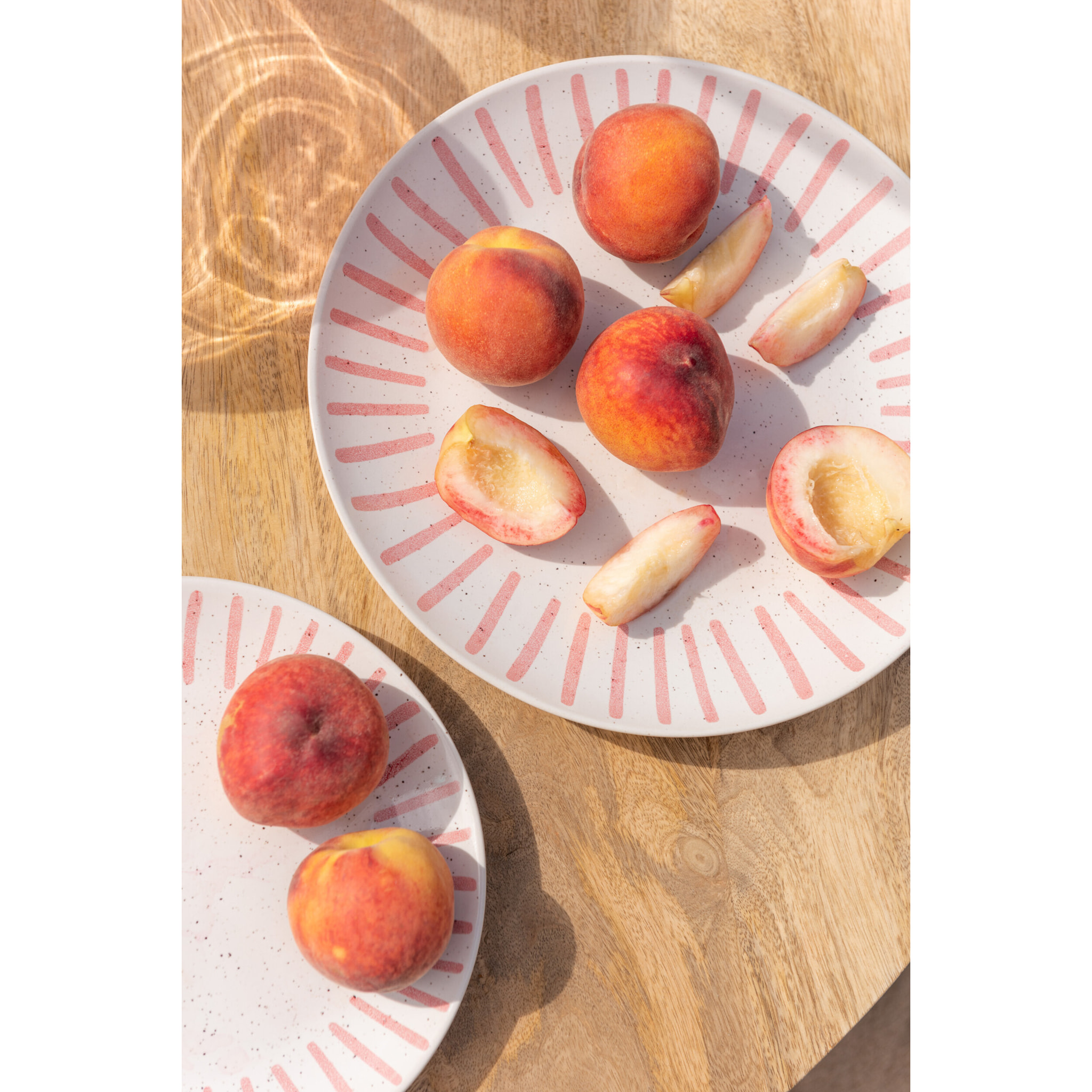 J-Line assiette Ligne - porcelaine - rose - small  - 4 pcs