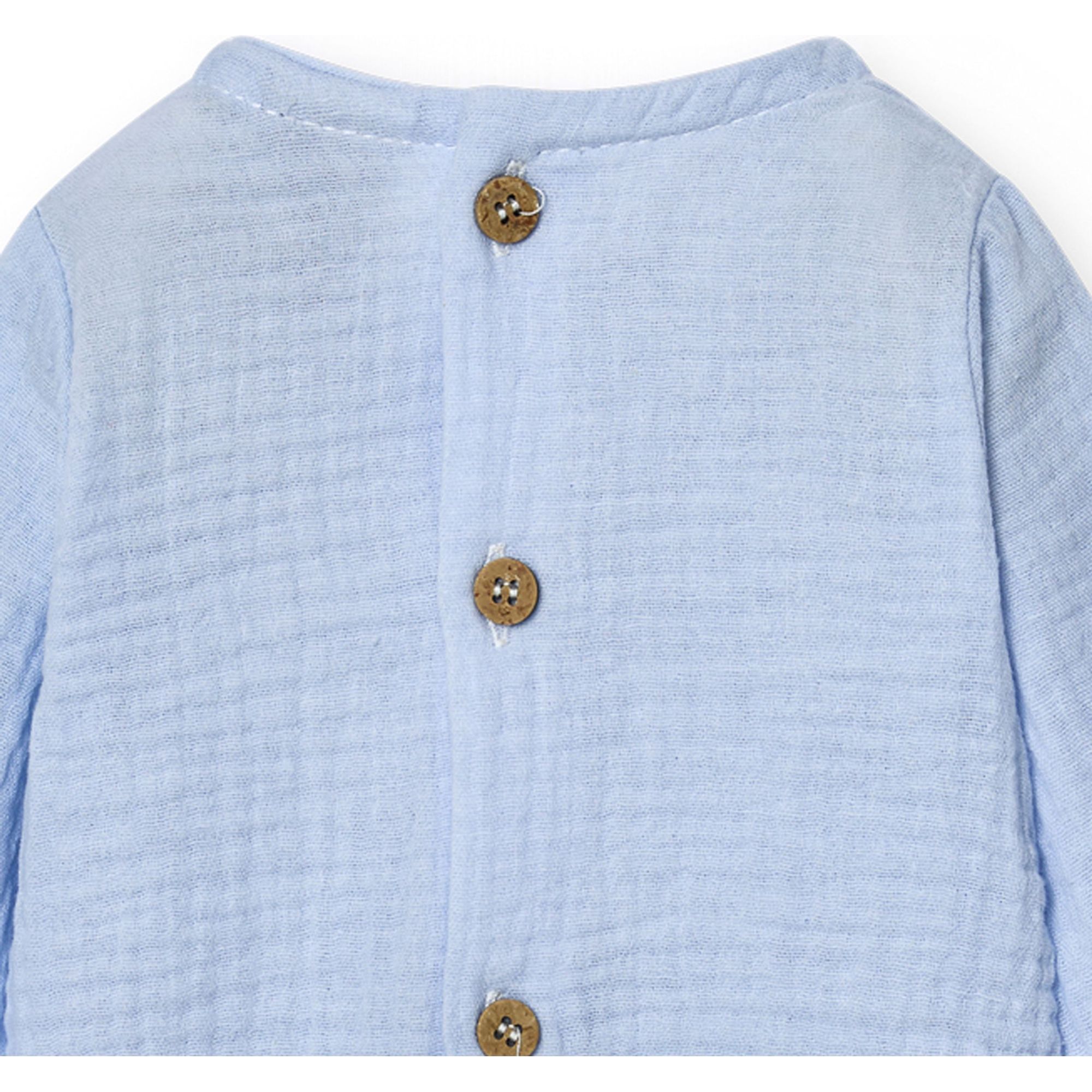 Body bebé manga larga bambula botones