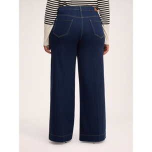 Fiorella Rubino - Jeans Wide Leg lavaggio washed - Blu