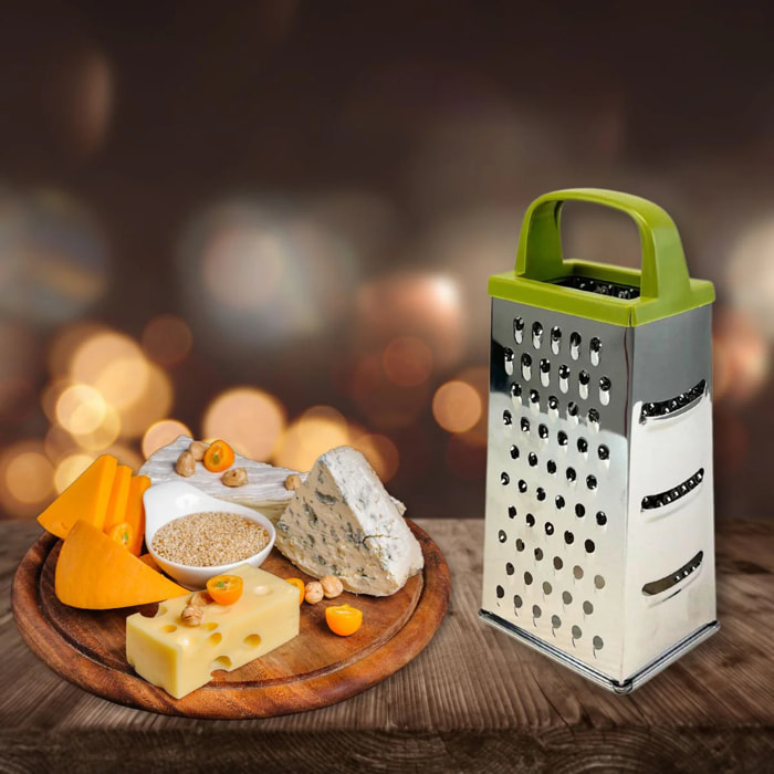 Râpe à fromages et à légumes 4 faces 23 cm Fackelmann Gamme Zéro