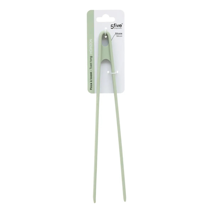 Pince à toast Horizon L6cm vert en silicone