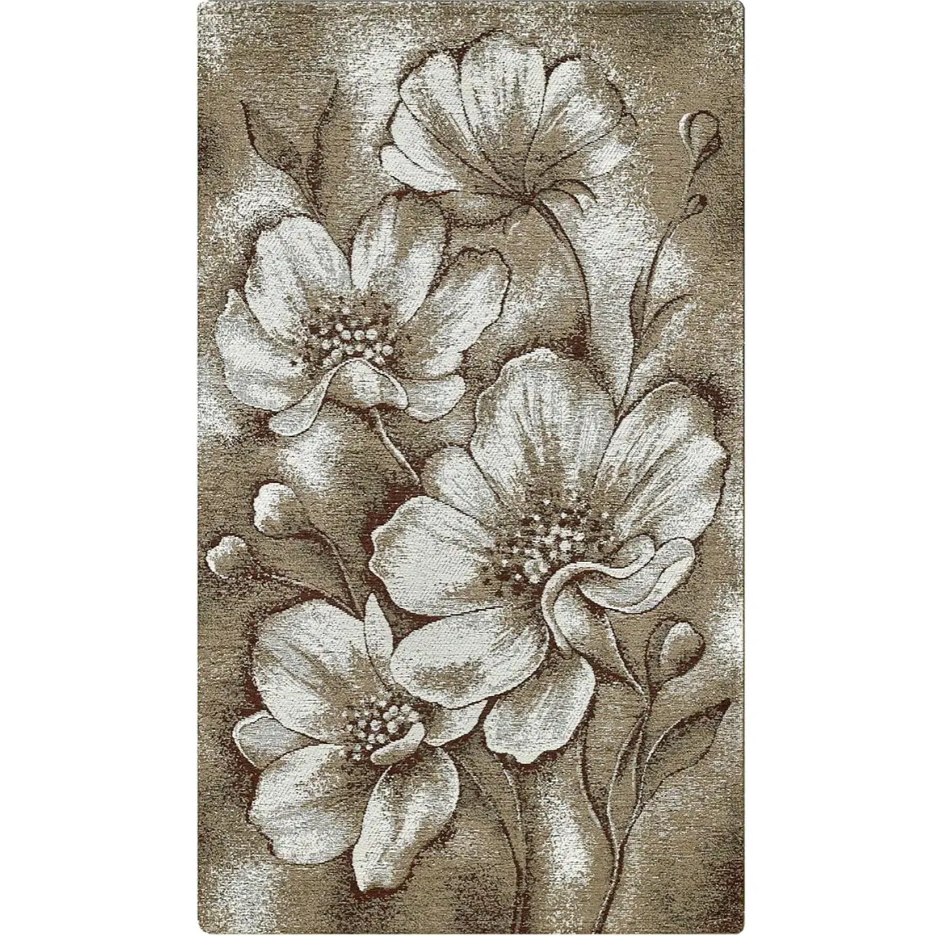 Tappeto Arredo Fiori Lavabile Antiscivolo