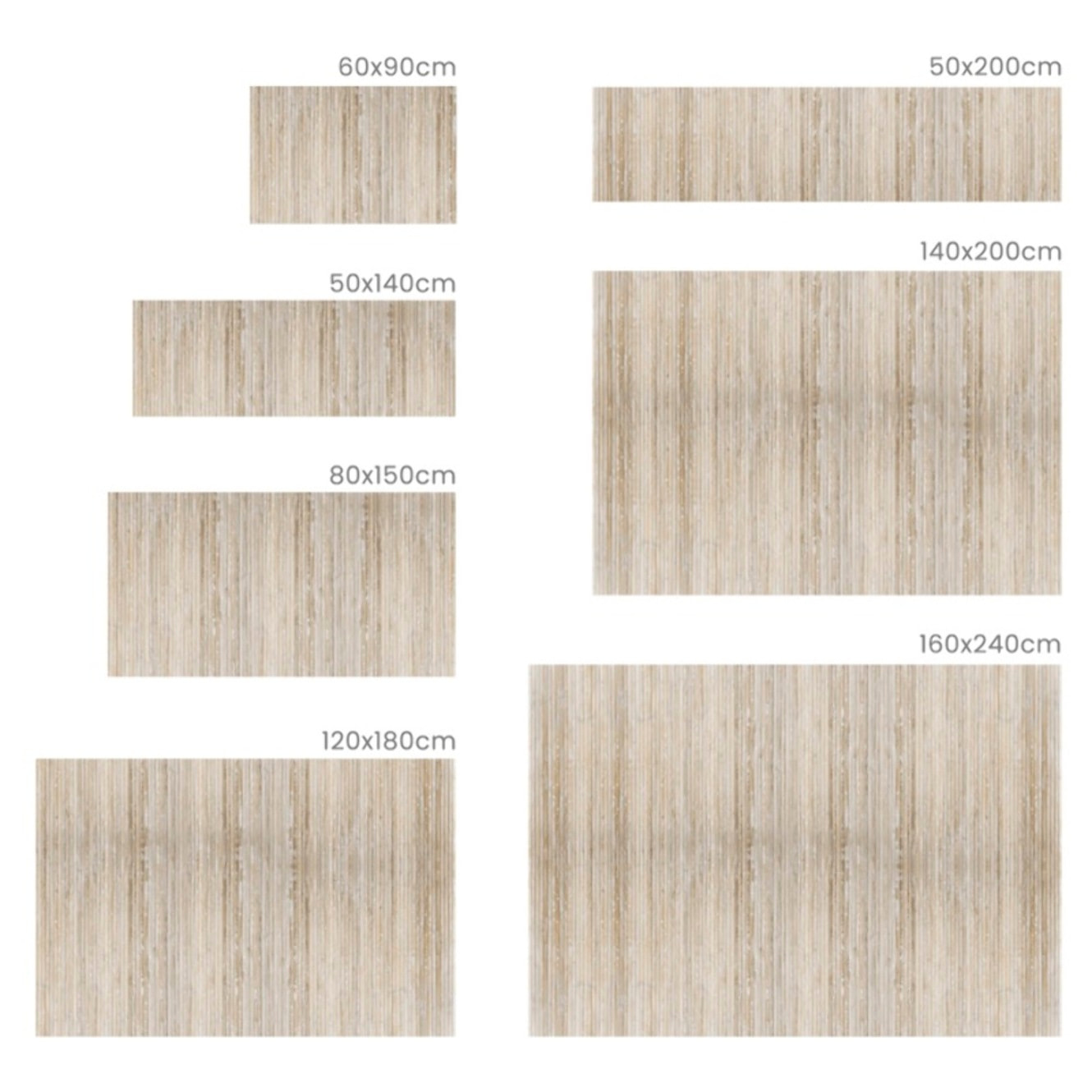 Tapis BAMBOO COOL Blanc-beige