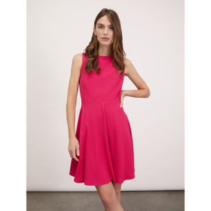 Motivi - Mini dress in tessuto crêpe - Fucsia