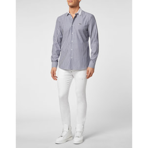 PHILIPP PLEIN Camicia taglio Slim SKULL AND PLEIN