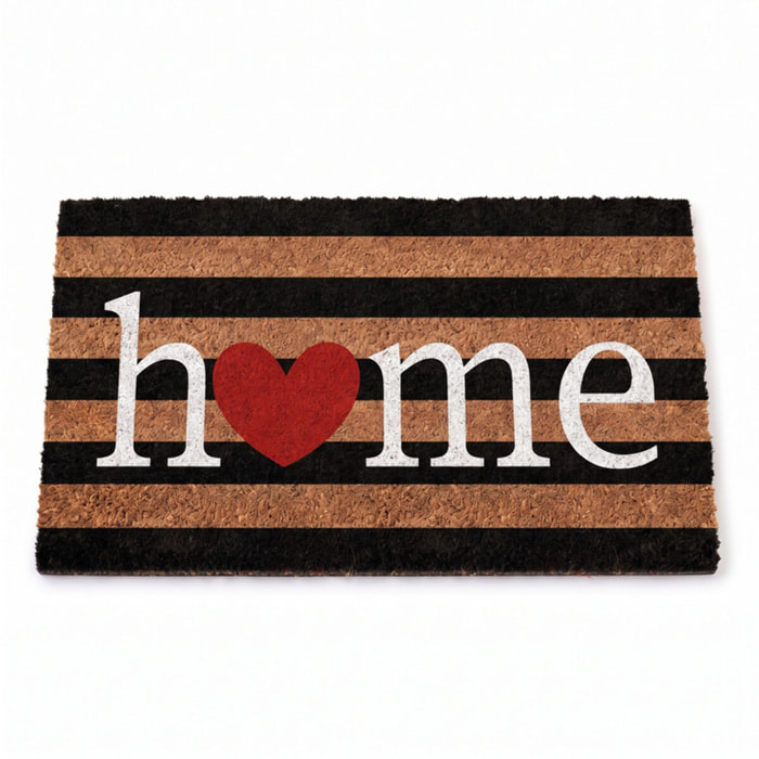 Zerbino Home con cuore rosso in cocco - Multicolore