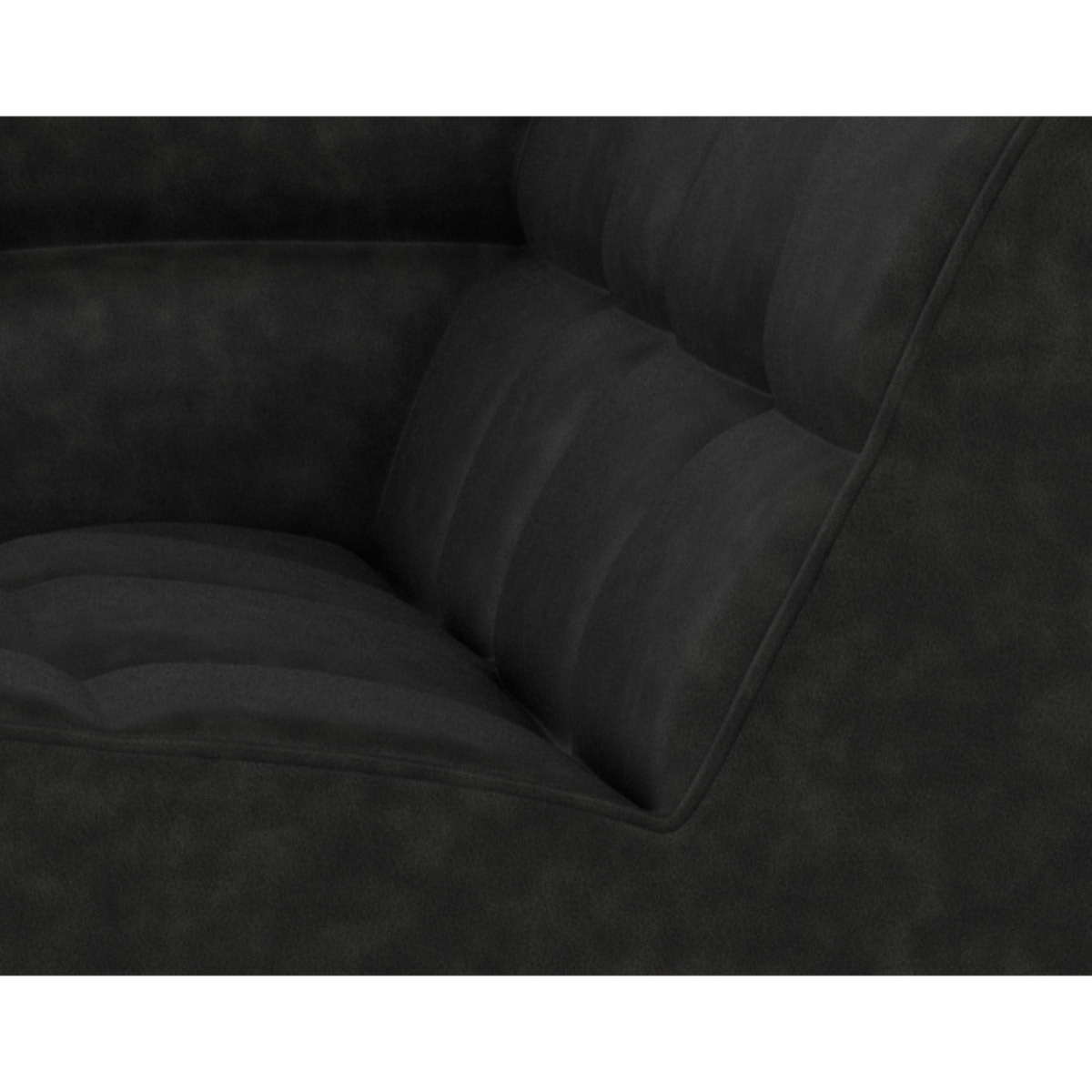 Alya - canapé modulable d'angle réversible 4 places en simili - Noir