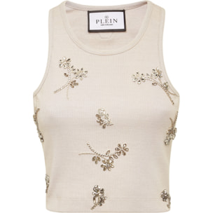 PHILIPP PLEIN Tank Top FLOWERS