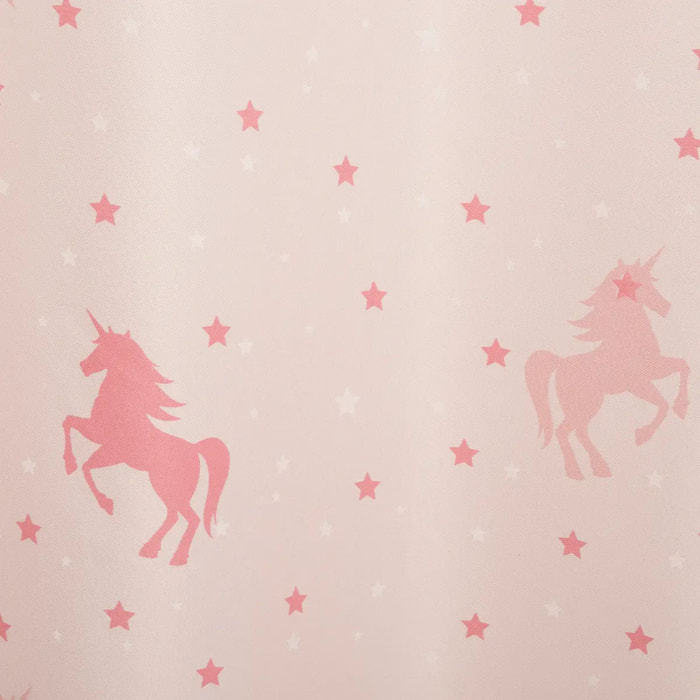 Rideau occultant enfant licorne rose clair 140x250cm
