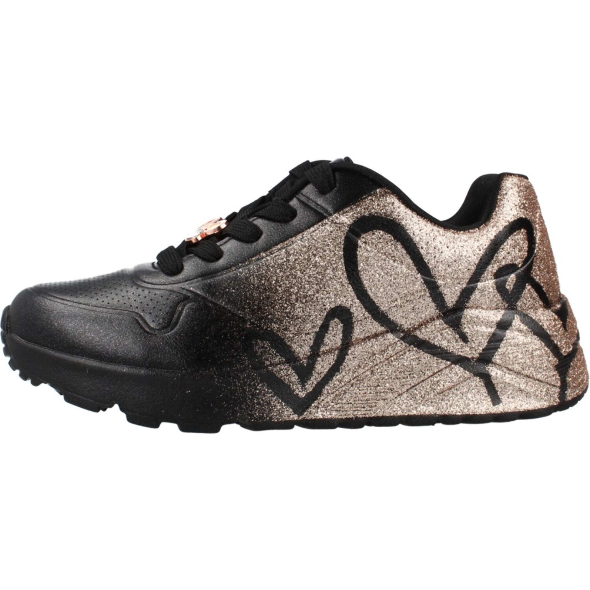 Zapatillas Niña Uno Lite - Heartdust Forever Negro