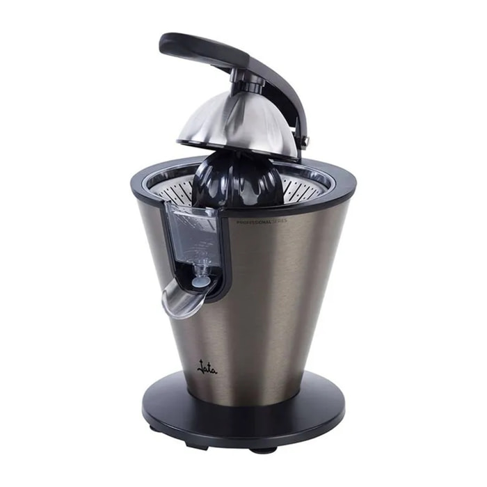 Exprimidor de naranjas eléctrico JATA EX1057 con brazo. Muy silencioso. De acero inoxidable