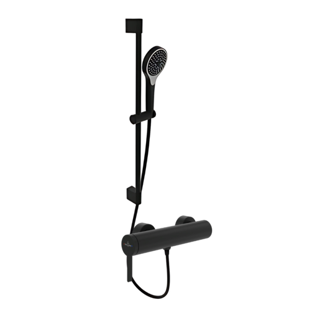 Mitigeur mécanique douche Dawn Noir mat + Ensemble de douche Verve Showers 3 jets Noir mat