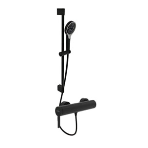 Mitigeur mécanique douche Dawn Noir mat + Ensemble de douche Verve Showers 3 jets Noir mat
