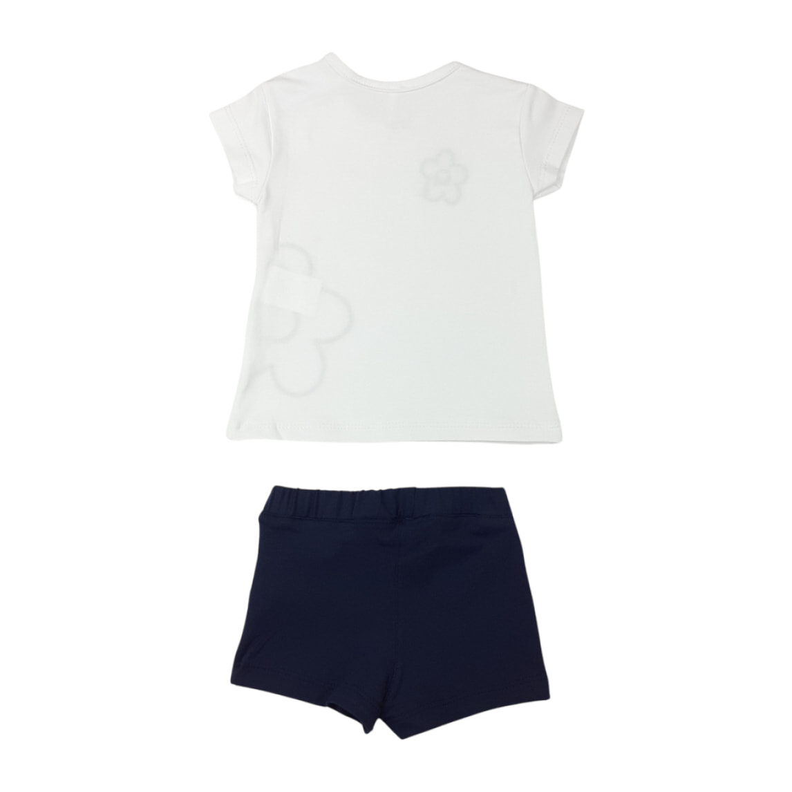 SET TSHIRT JERSEY BIANCO SHORT NAVY BLU