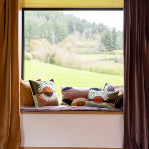 Coussin brodé Eol