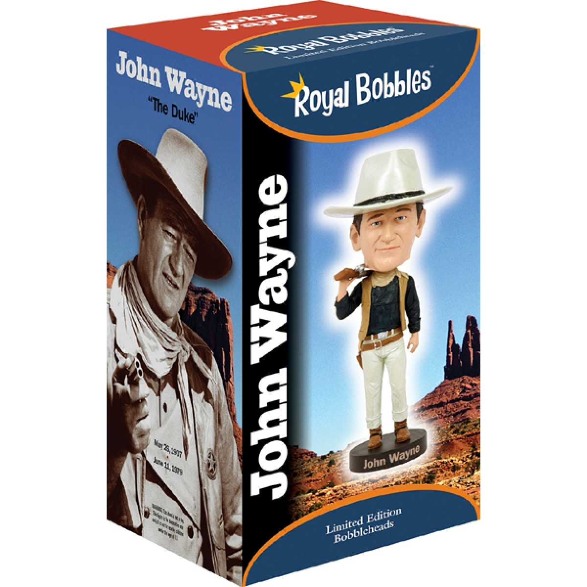 Figura John Wayne Versione Cowboy Testa Oscillante 20 cm Royal Bobbles