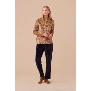 Completo donna ciniglia felpata - soft touch articolo maculato. Noidinotte
