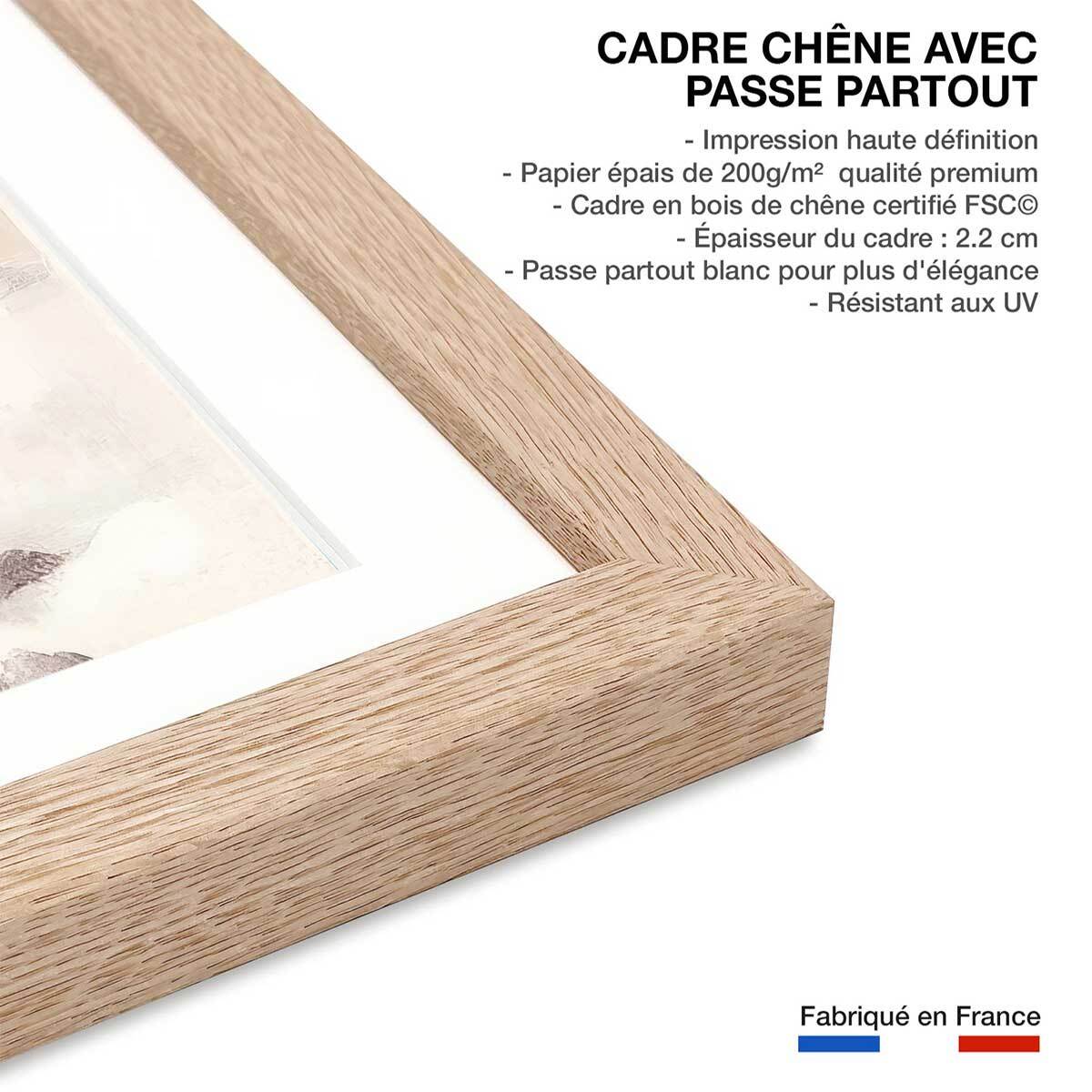 Affiche enfant koala sous la neige  Affiche sous cadre bois