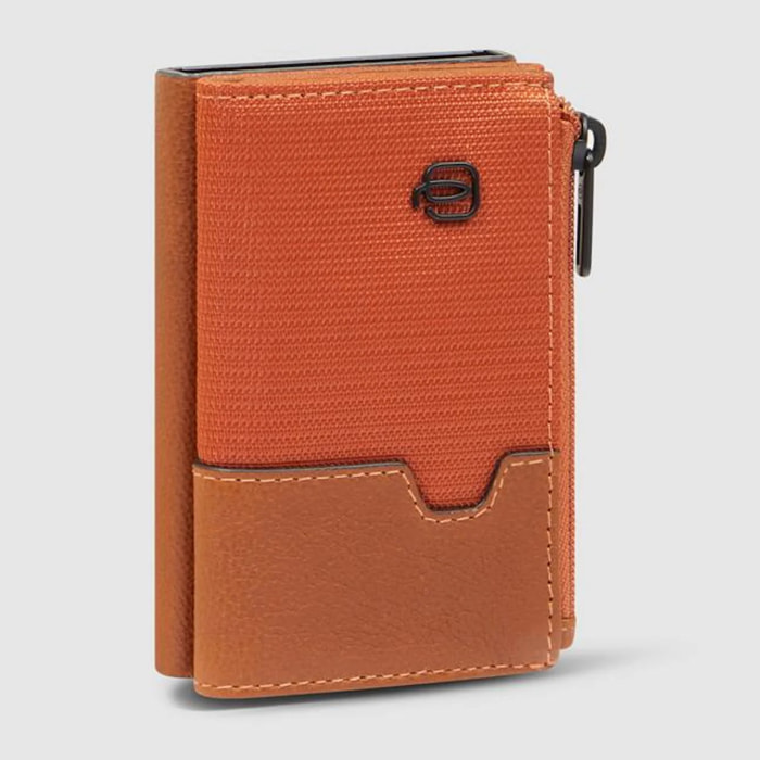 Piquadro Portafoglio compatto con portacarte automatico, porta monete e protezione RFID