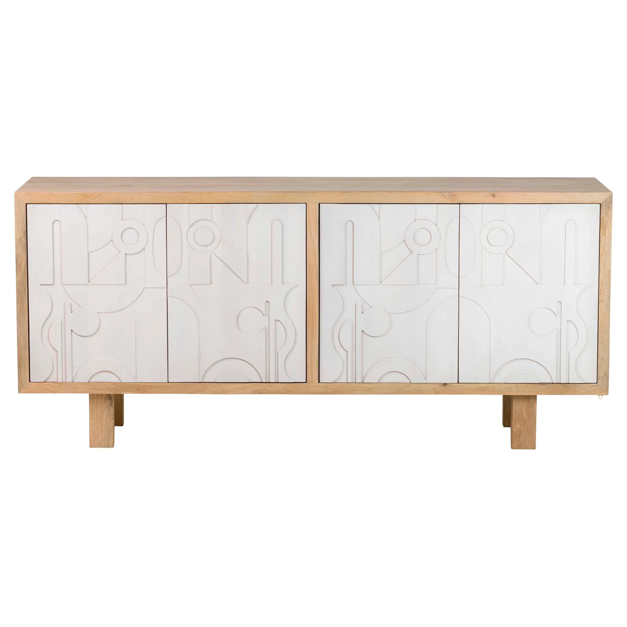 Aparador Madera Mango Marron Janto 180x45x80 Cm
