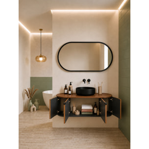 MOBILE DA BAGNO GLOBO 120 NOCE- 4 PEZZI