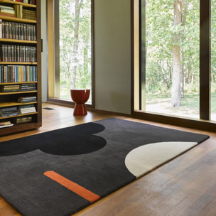 Tapis salon et chambre fait à la main en laine motif seventies OLGU